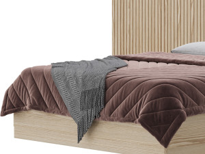 Batten White Oak Storage bed 3D Model