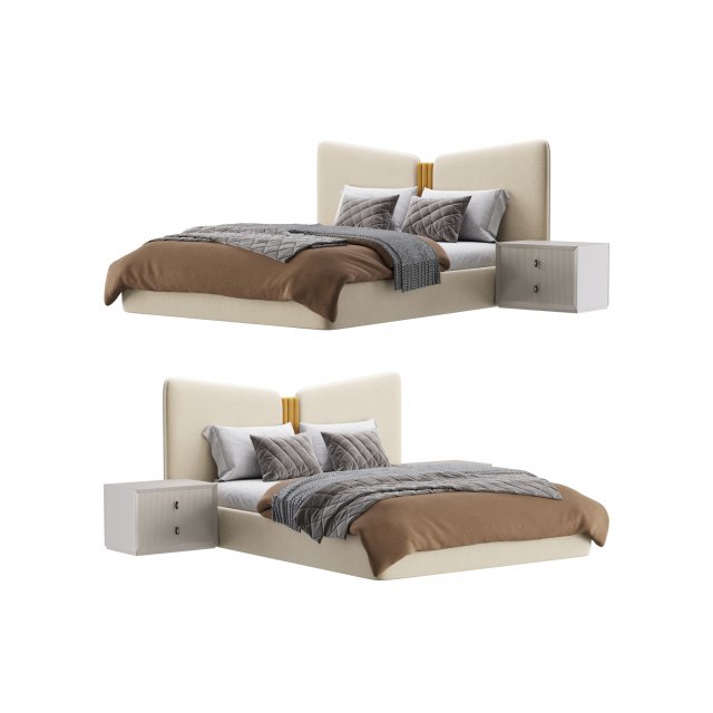 Bed MILLEN 3D Модель .c4d .max .obj .3ds .fbx .stl .blend 