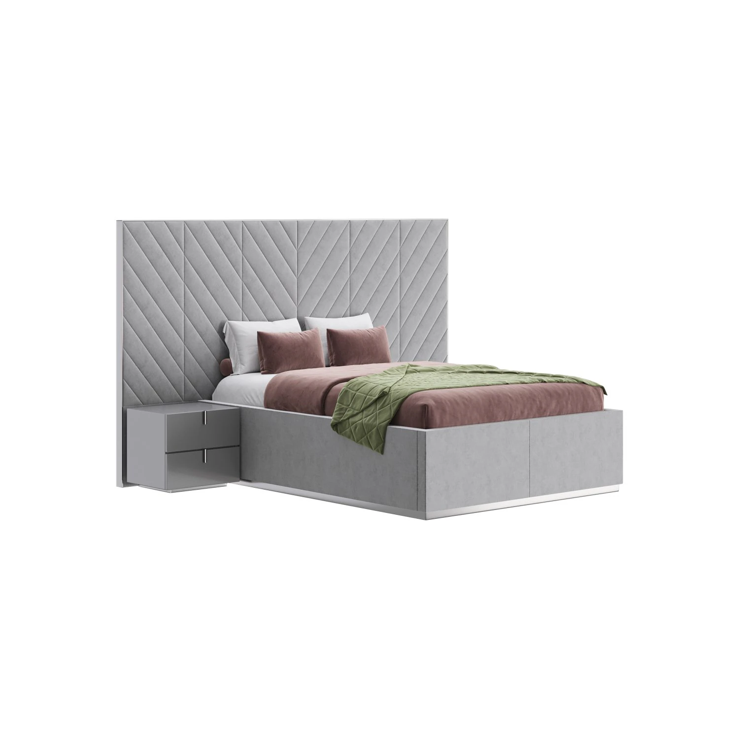 Bed REGENCY White 3D Model .c4d .max .obj .3ds .fbx .stl .blend 