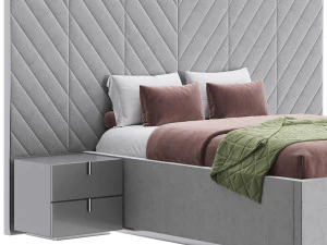 Bed REGENCY White 3D Model