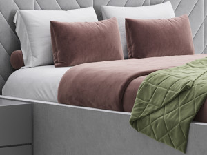 Bed REGENCY White Model 3D