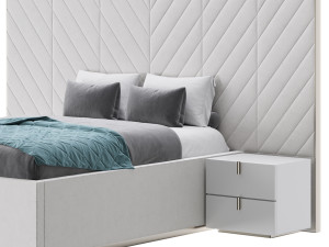 Bed REGENCY White Model 3D