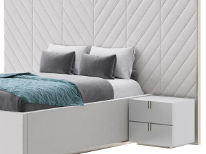 Bed REGENCY White 3D Model