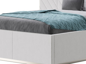 Bed REGENCY White Model 3D
