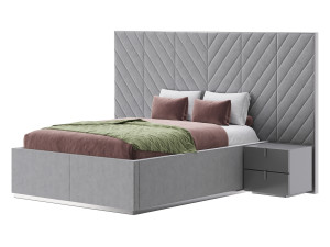 Bed REGENCY White Model 3D