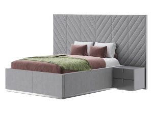 Bed REGENCY White 3D Model