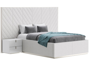 Bed REGENCY White Model 3D