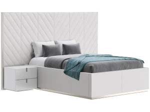 Bed REGENCY White 3D Model