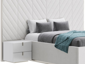 Bed REGENCY White Model 3D