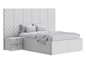 Bed REGENCY White Model 3D