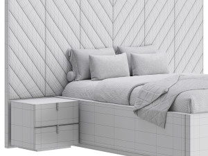 Bed REGENCY White Model 3D