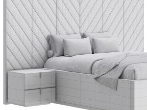 Bed REGENCY White 3D Model