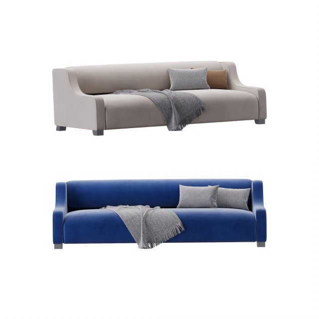 Big John Sofa 3D Модель .c4d .max .obj .3ds .fbx .stl .blend 