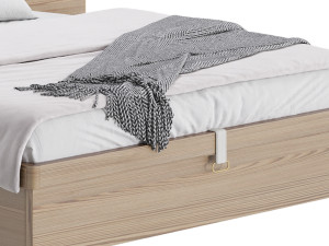 Wooden Panel Bed 3D Model