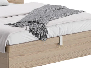 Wooden Panel Bed 3D Model