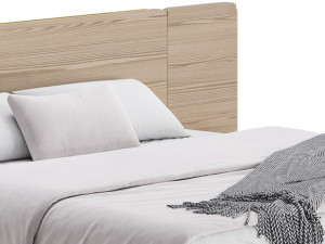 Wooden Panel Bed 3D Model