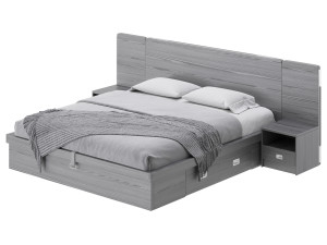 Wooden Panel Bed 3D Model