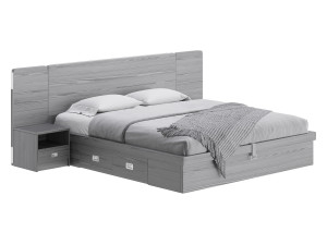 Wooden Panel Bed 3D Model