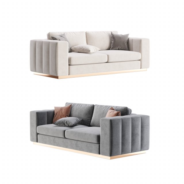 Charlie Sofa 3D Model .c4d .max .obj .3ds .fbx .stl .blend 