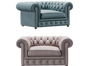 체스터 원 안락의자 3D 모델