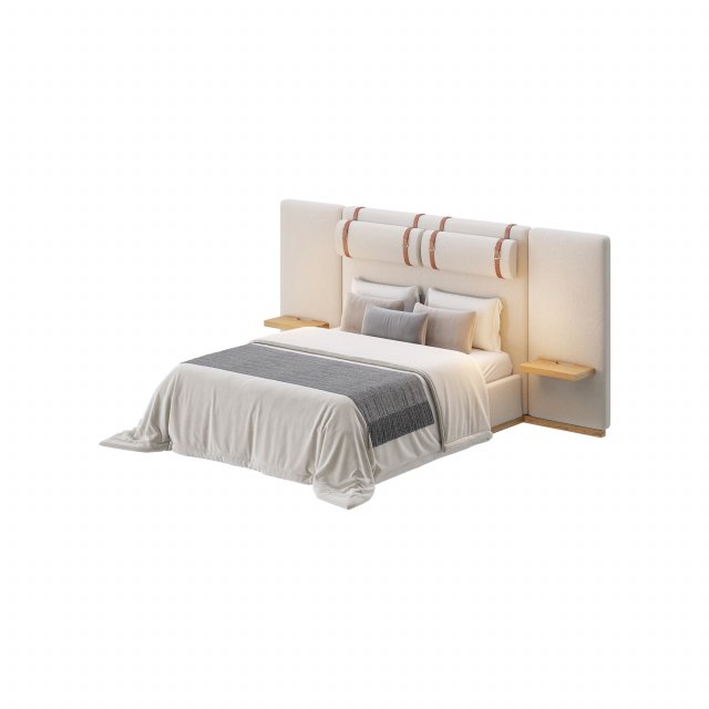 Claude Performance Fabric Bed 3D Model .c4d .max .obj .3ds .fbx .stl .blend