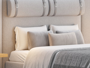 Claude Performance Fabric Bed 3D Model