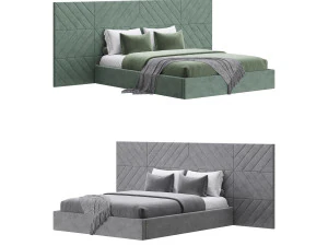 ワイドヘッドボード付きコロラドベッド I 3Dモデル