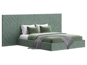 Colorado BED with wide headboard I 3D Model