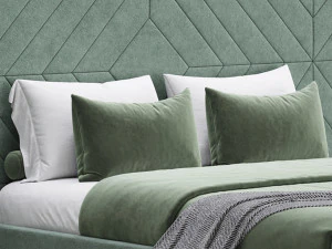 Colorado BED with wide headboard I 3D Model