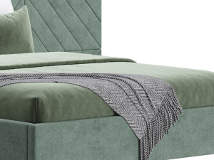Colorado BED with wide headboard I 3D Model