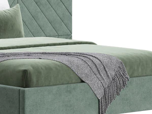 Colorado BED with wide headboard I 3D Model
