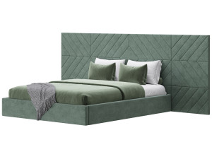 Colorado BED with wide headboard I 3D Model