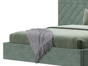 Colorado BED with wide headboard I 3D Model
