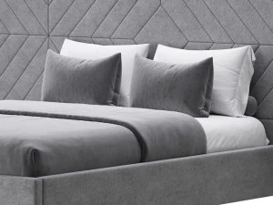 Colorado BED with wide headboard I 3D Model