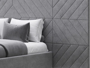 Colorado BED with wide headboard I 3D Model