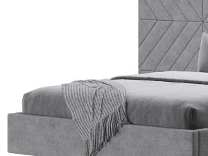 Colorado BED with wide headboard I 3D Model