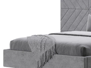 Colorado BED with wide headboard I 3D Model