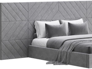 Colorado BED with wide headboard I 3D Model