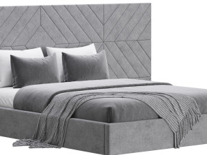 Colorado BED with wide headboard I 3D Model