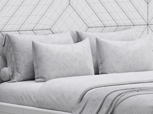 Colorado BED with wide headboard I 3D Model