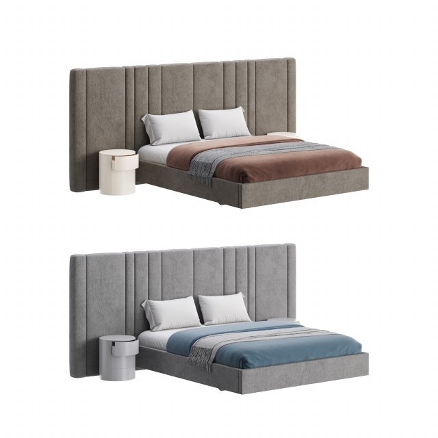 Dharmi bed 3D Модель .c4d .max .obj .3ds .fbx .stl .blend 