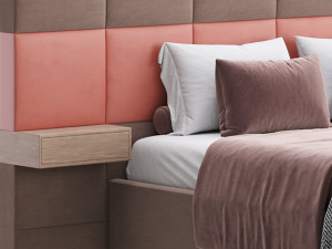 Double bed Roche Bobois COURCHEVEL 3D Model