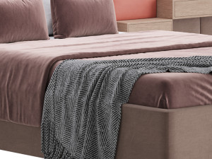 Double bed Roche Bobois COURCHEVEL 3D Model
