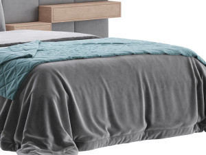 Double bed Roche Bobois COURCHEVEL 3D Model