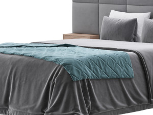 Double bed Roche Bobois COURCHEVEL 3D Model