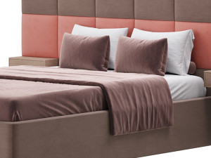 Double bed Roche Bobois COURCHEVEL 3D Model