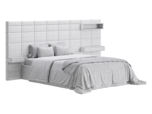 Double bed Roche Bobois COURCHEVEL 3D Model