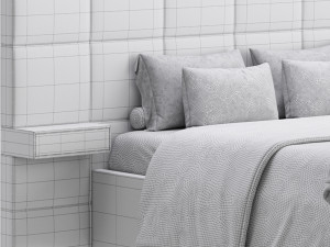 Double bed Roche Bobois COURCHEVEL 3D Model