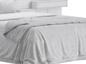 Double bed Roche Bobois COURCHEVEL 3D Model