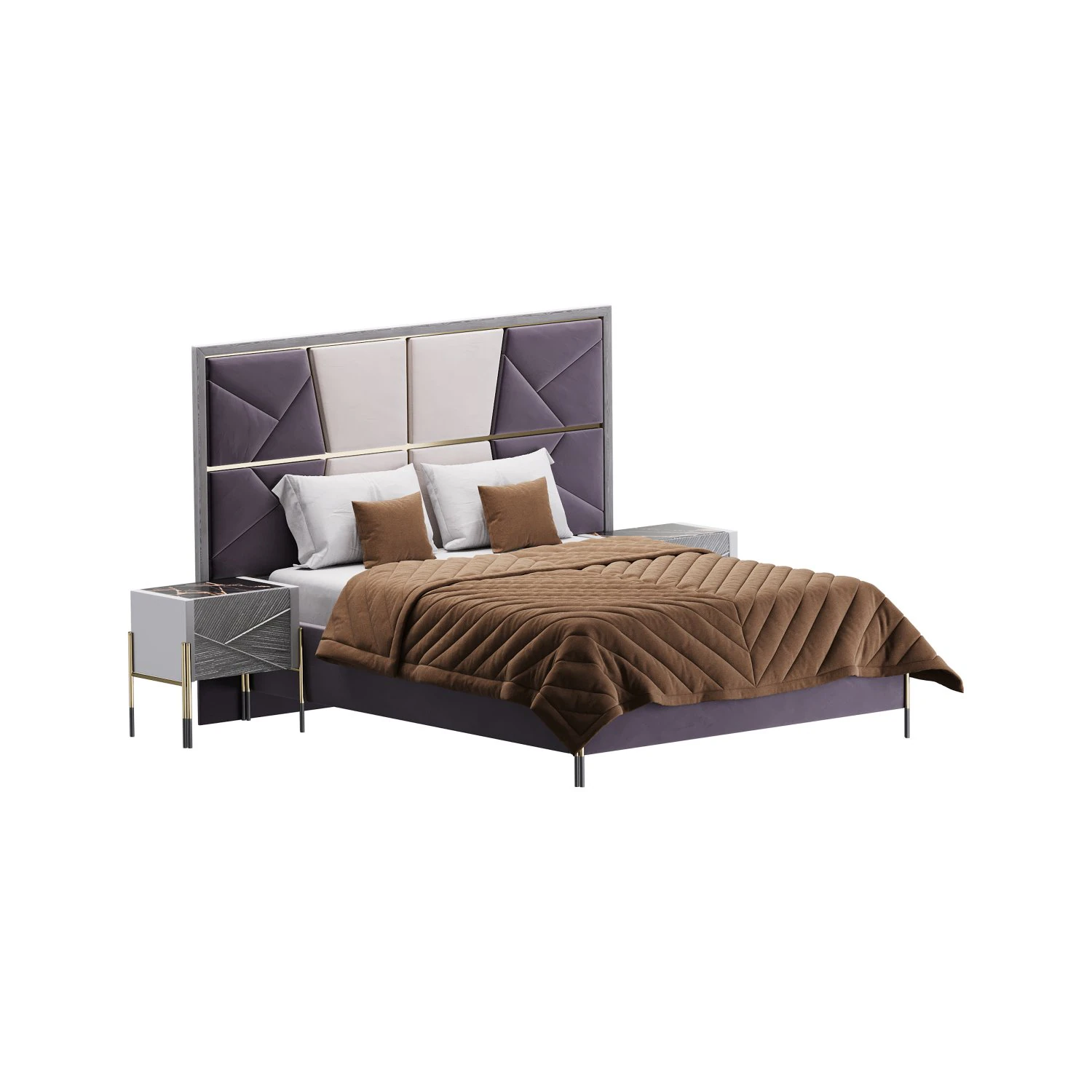 ELITE BEDROOM SET bed 3D Model .c4d .max .obj .3ds .fbx .stl .blend 